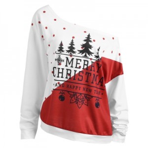 Christmas Tree Two Tone Plus Size Sweatshirt